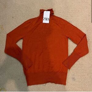 Zara Orange Turtleneck Sweater size XS
